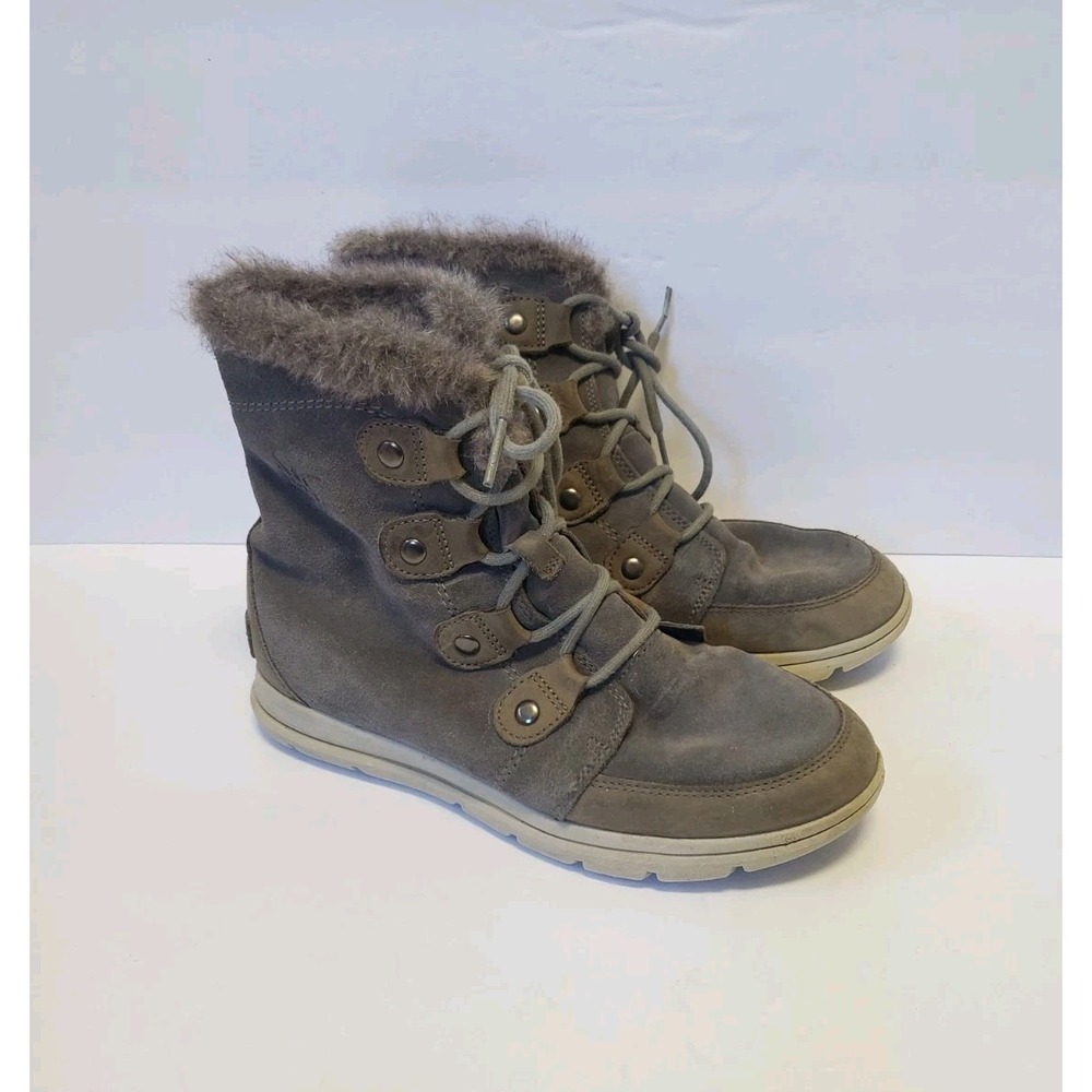 SOREL 9.5 Women's Explorer Joan Gray Winter Snow Boots Waterproof NL3039-052